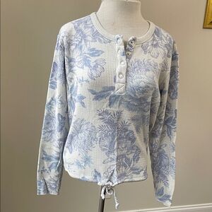 Floral Button Down Shirt in Blue